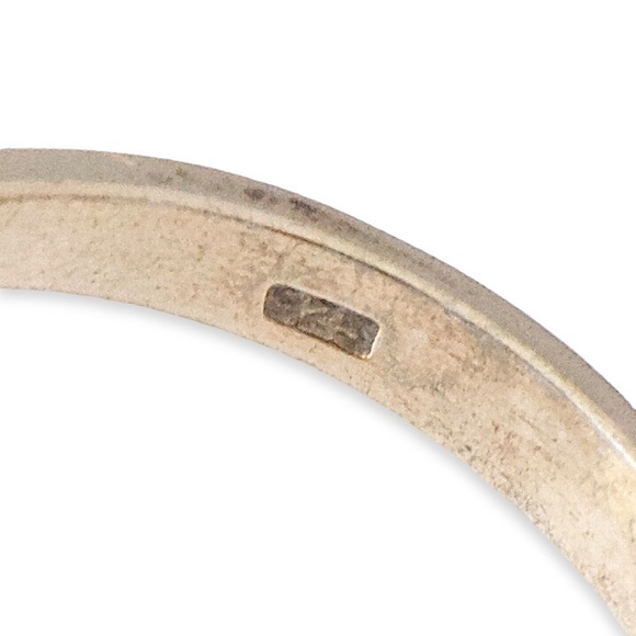 Vintage Ruby Glass Cocktail Ring Size 10 Gold Vermeil Sterling Silver - Picture 4 of 5